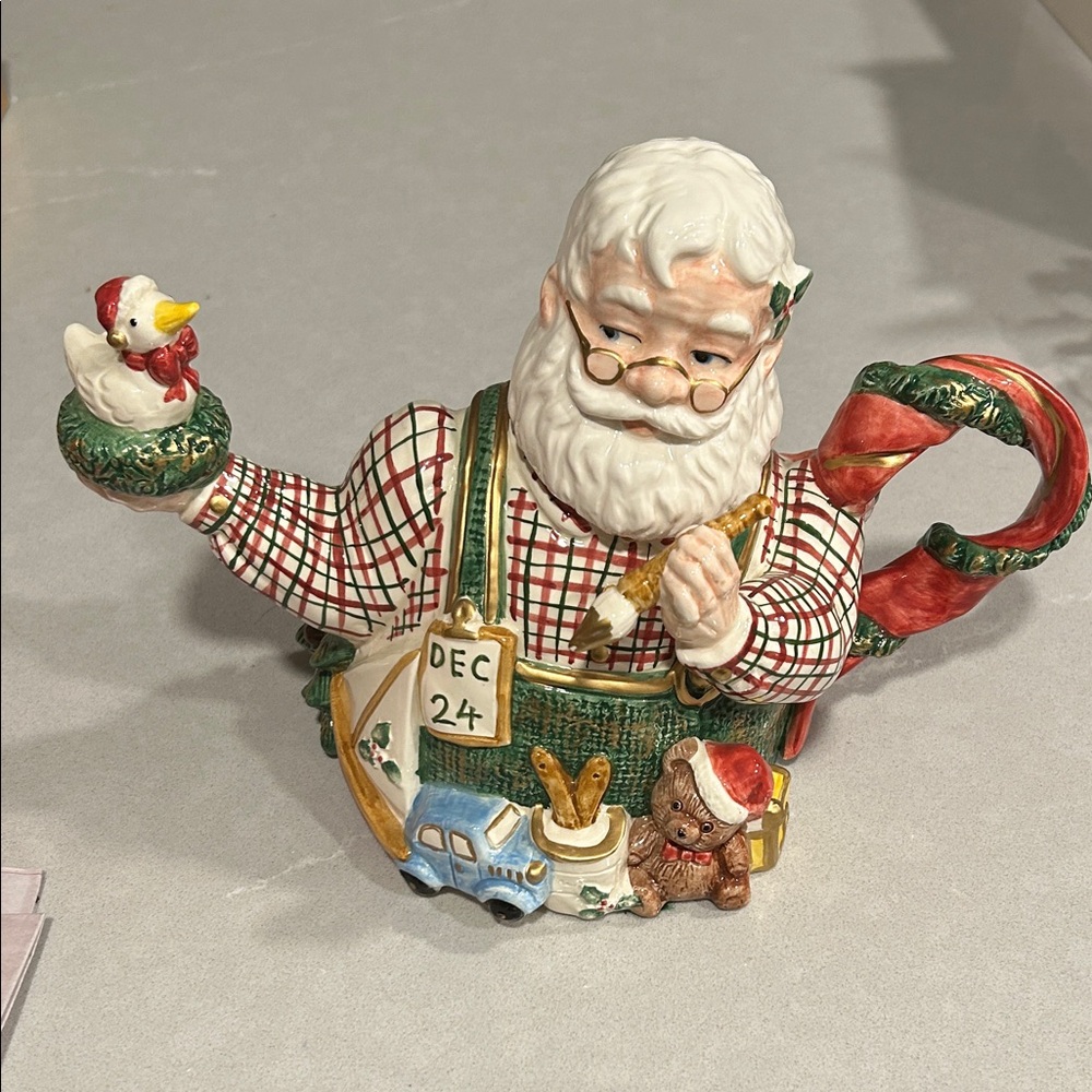 Fitz and Floyd Festive Plaid Holiday Pitcher